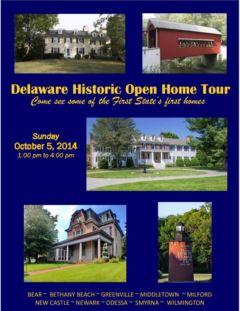 FIRST EVER DELAWARE STATE-WIDE HISTORIC OPEN HOUSE DAY SCHEDULED FOR OCTOBER 5, 2014