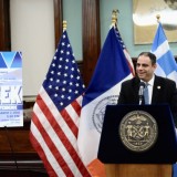 Councilman Costa Constantinides at the NYC Council Greek Independence Day celebration — credit Madeleine Ball for the NYC Council