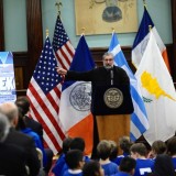 Remarks from Rev. Archimandrite Anastasios Pourakis — credit Madeleine Ball for the NYC Council