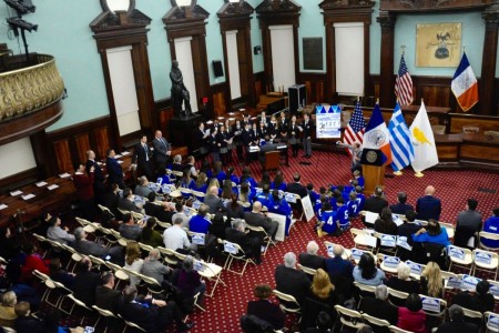 The City Council celebrates Greek Independence Day --credit Madeleine Ball for the NYC Council 