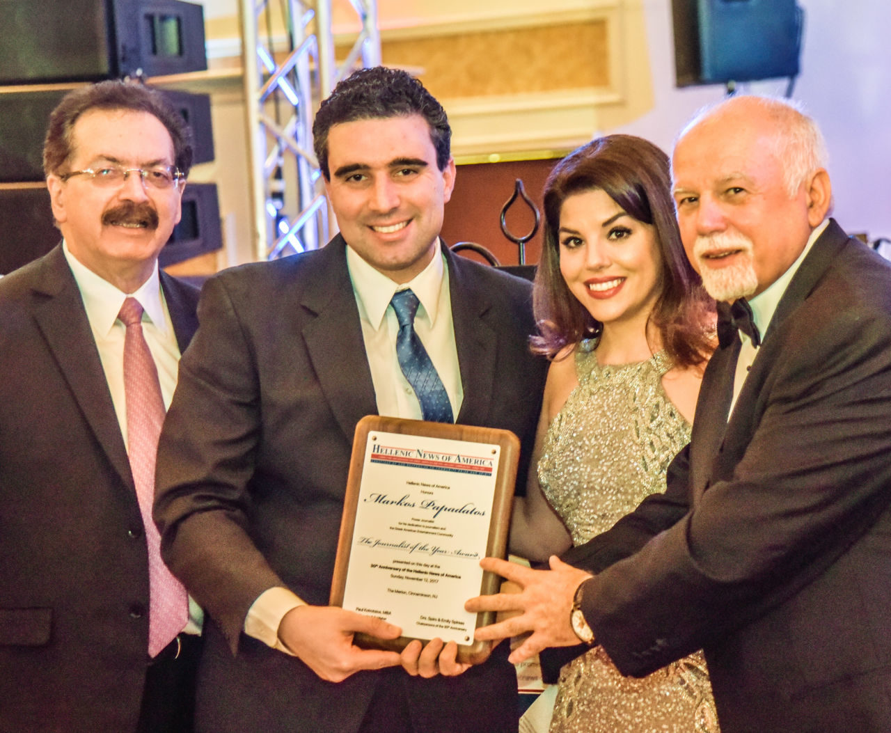 Markos Papadatos honored by the Hellenic News of America at 30th anniversary GALA, named ‘Journalist of the Year’