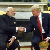 Prime Minister Narendra Modi of India met the US President Donald Trump at the White House in his early months as President where they discussed the GES Summit.