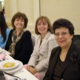 Mrs. Tsokou Kromidas at November 2006 William Spyropoulos Fashion show with Mrs. Maureen Papalas (left to right) and educator Mrs. Grace Fragias.