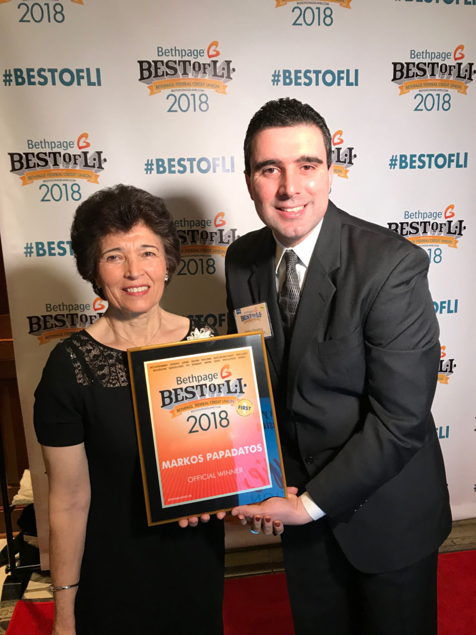 Markos Papadatos wins 2018 ‘Best of Long Island’