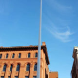 The Greek Flag is raised in New Britain,Connecticut