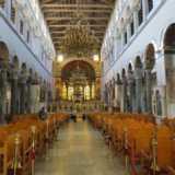 Interior of St. Demetrios Cathedral, Thessaloniki.
