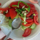 Organic salad from Zorba’s garden