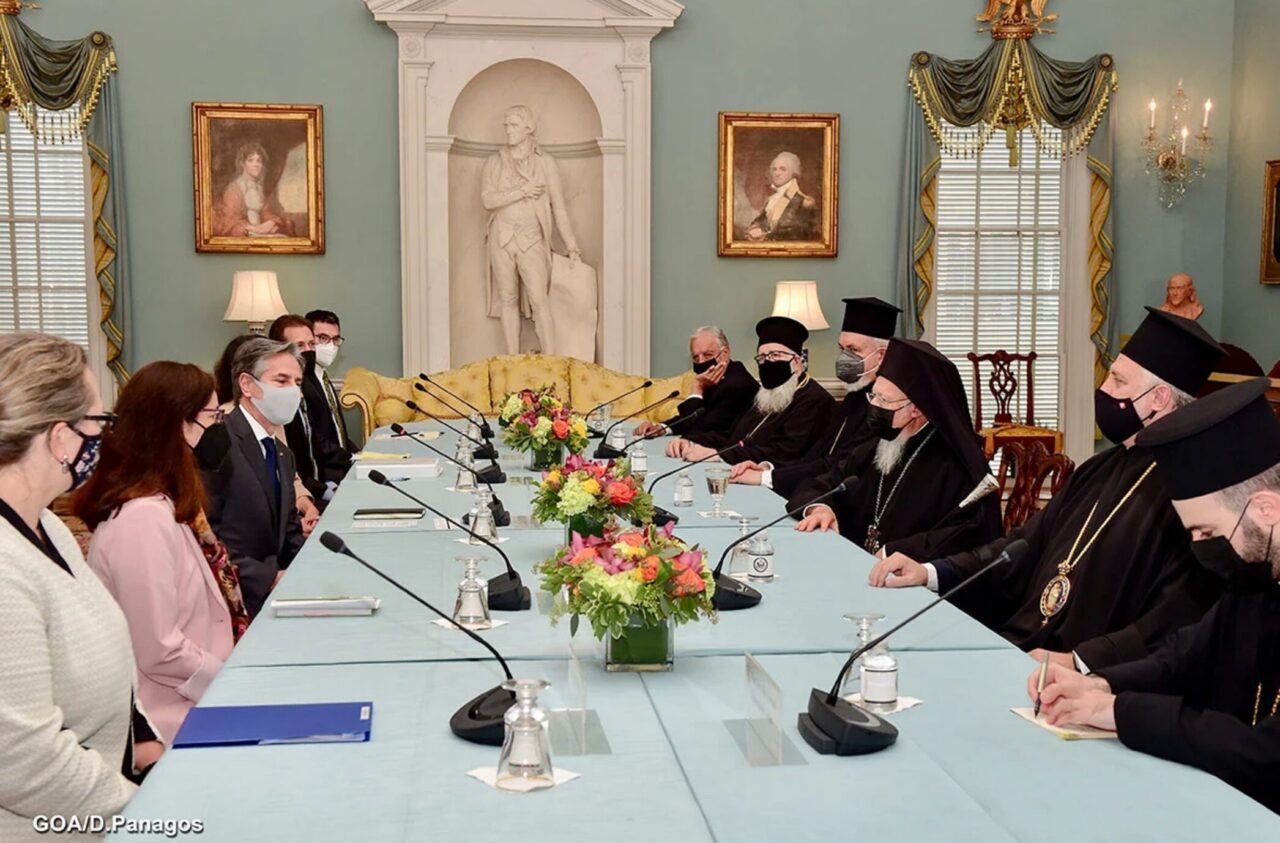 Ecumenical Patriarch Bartholomew Meets With Secretary Blinken