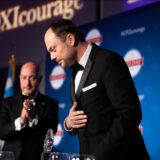 Michael Psaros and Vladimir Kara-Murza at the 2018 Oxi Courage Awards
