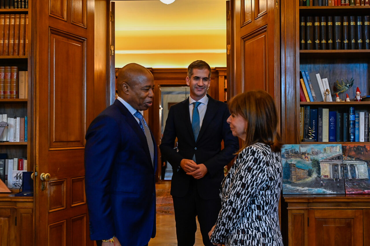 President Sakellaropoulou receives NY mayor Eric Adams