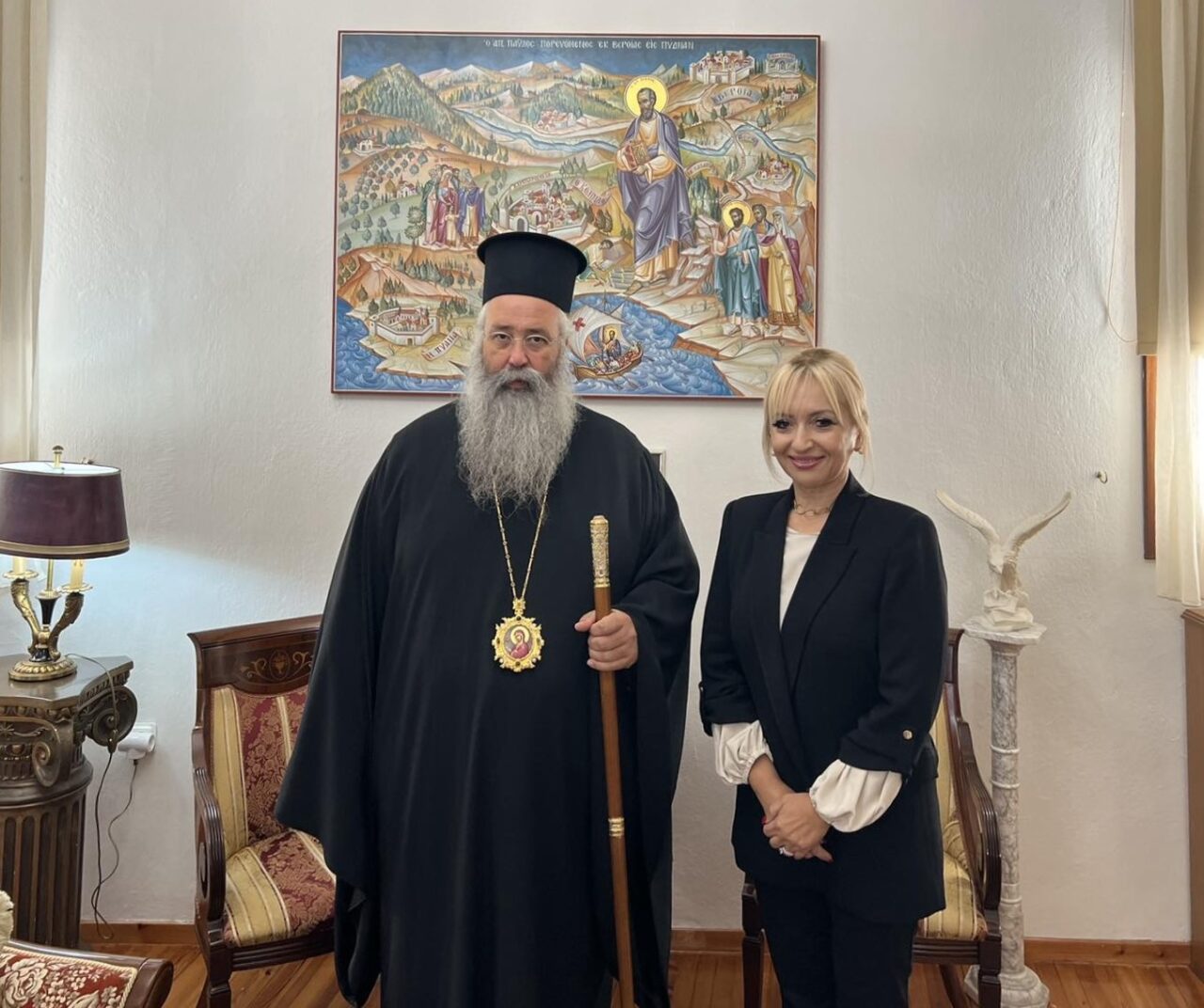 ΠΙΕΡΙΑ: Στο Μητροπολιτικό Μέγαρο Κατερίνης η Αντιπεριφερειάρχης Πιερίας Σοφία Μαυρίδου