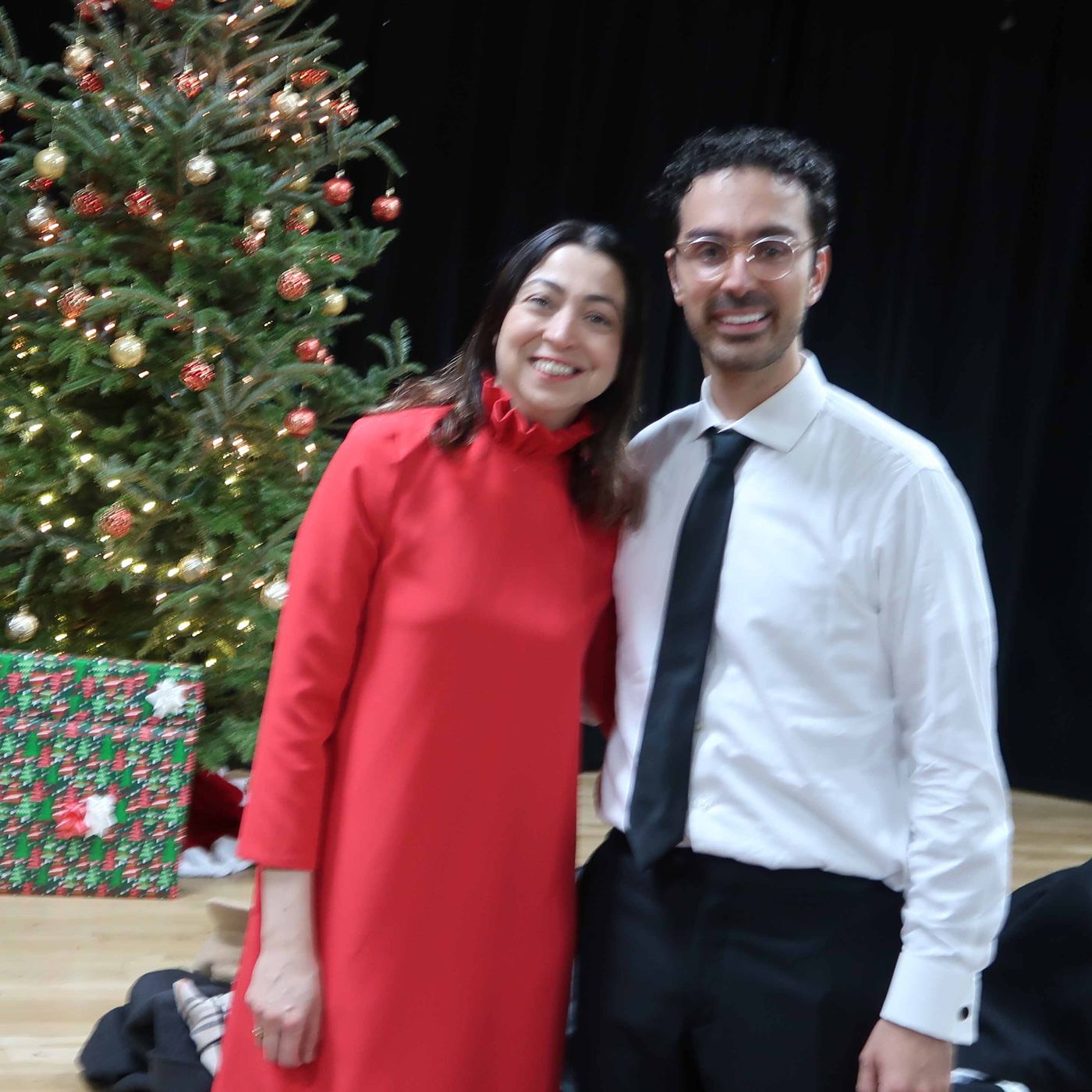 The Cathedral school’s principal, Mrs. Merope Kyriakos, and the ArtisticMusic Director, Theodore Alvanos