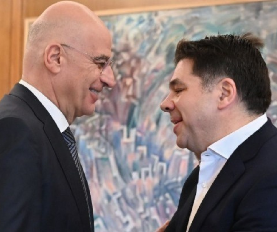 Dendias meets outgoing US Ambassador to Athens Tsunis