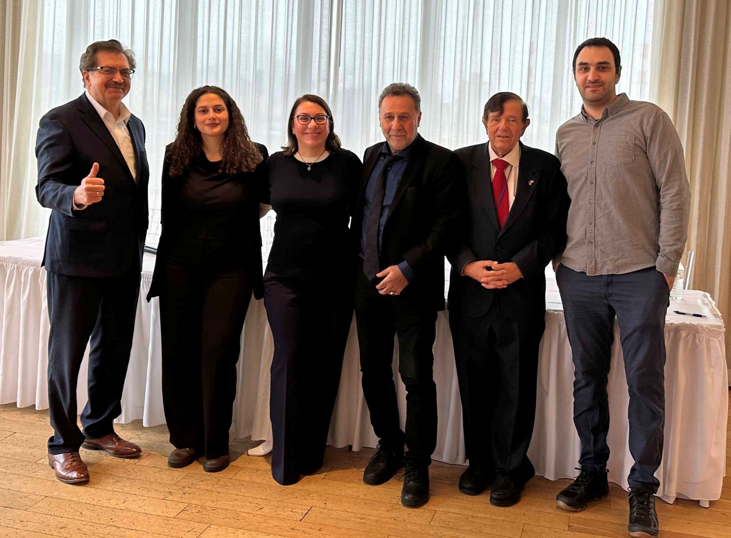 Mr. Lou Gatsos (left to right), Evmorfia Argyropoulou, Dr. Fevronia Soumakis, Dr. Alexiou, Dr. John G. Siolas, and Evmorfia’s spouse.