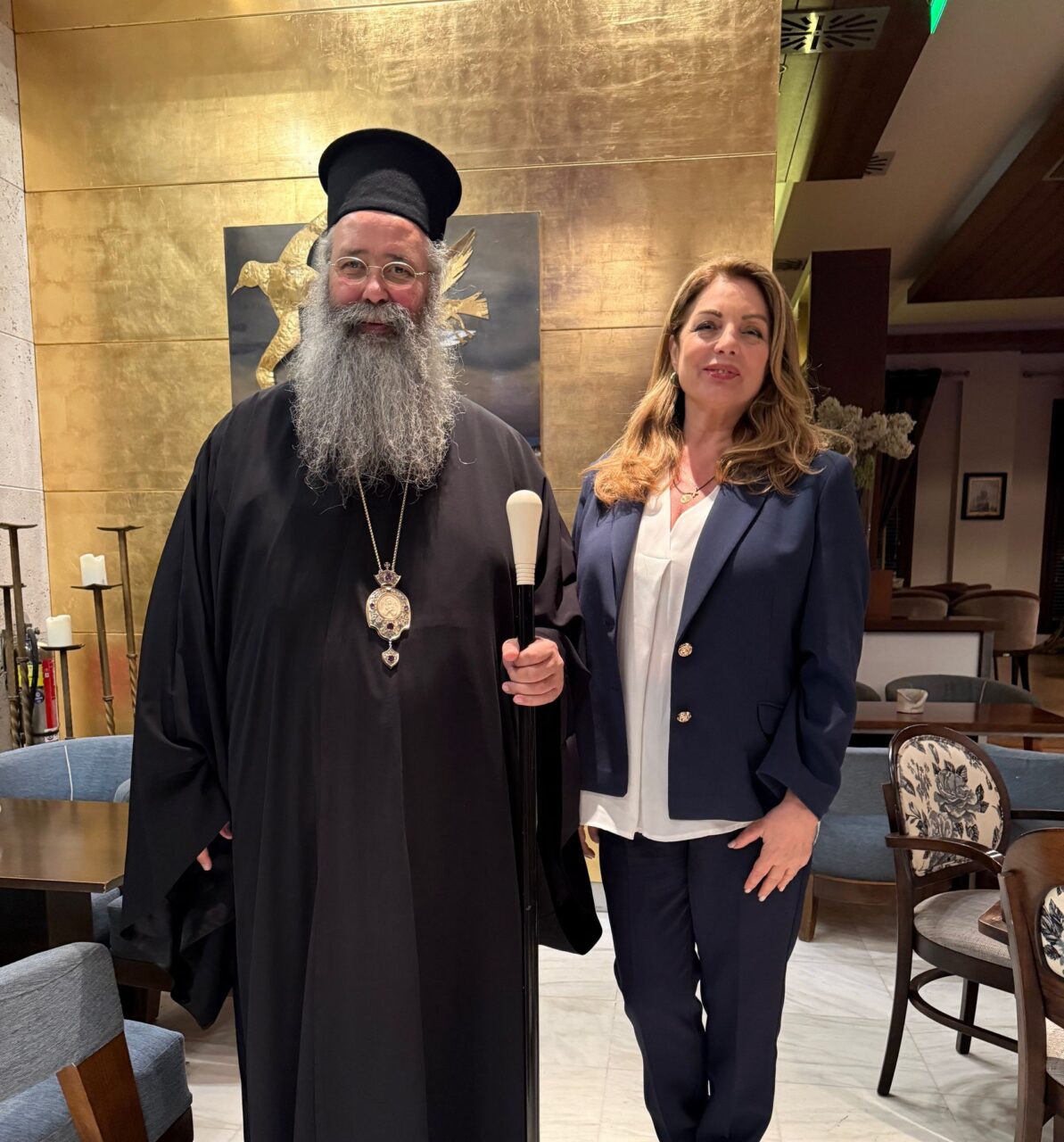 Συνάντηση της Προέδρου του Ε.Ο.Τ. Άντζελας Γκερέκου με τον Σεβασμιώτατο Μητροπολίτη Κίτρους κ. Γεώργιο Συνάντηση της Προέδρου του Ε.Ο.Τ. Άντζελας Γκερέκου με τον Σεβασμιώτατο Μητροπολίτη Κίτρους κ. Γεώργιο