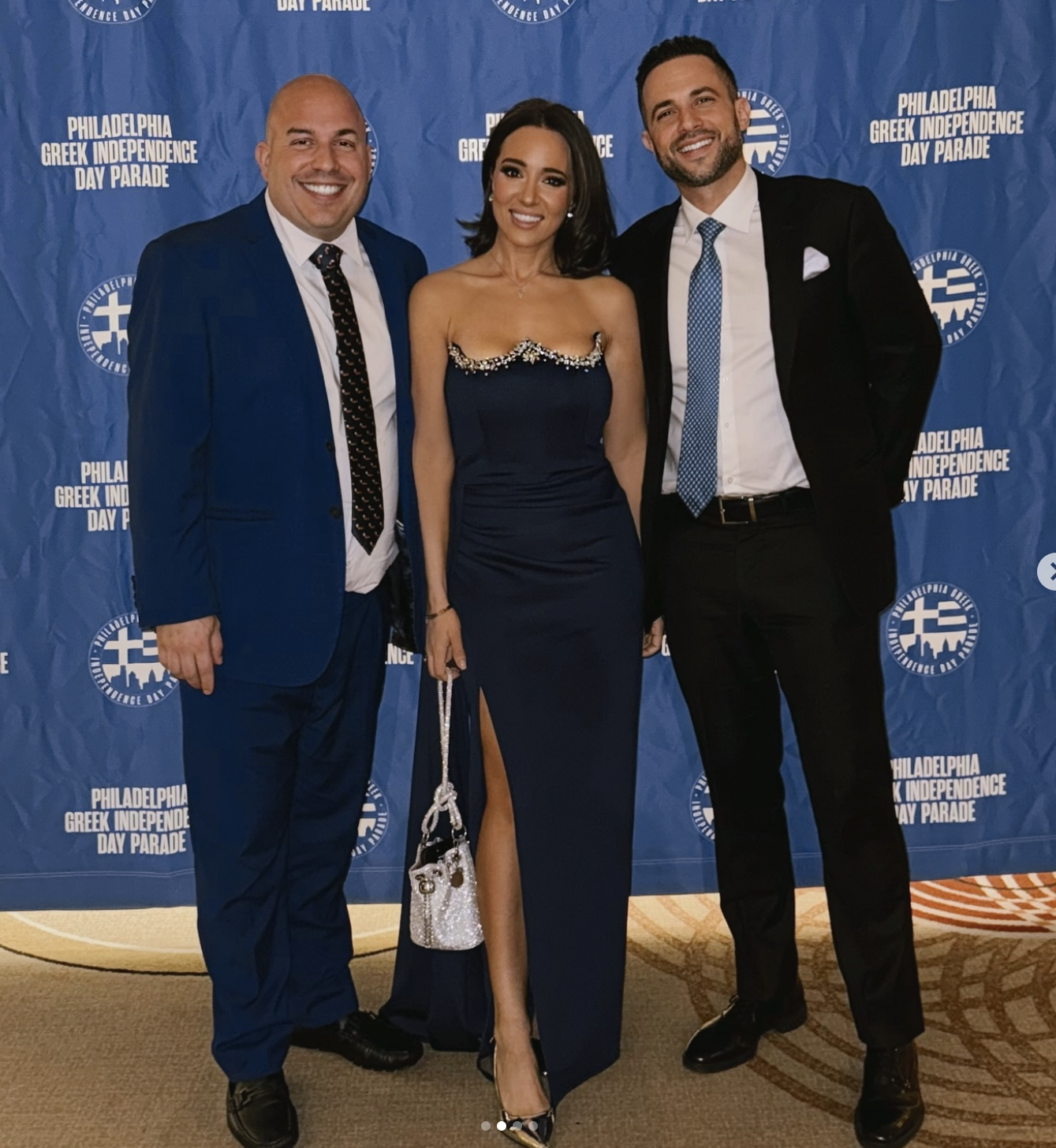 Kalomira performing at the Philadelphia Greek Parade gala, accompanied by Atlantis of Philadelphia.