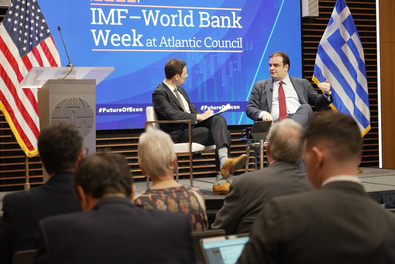 Ο Υπουργός Εθνικής Οικονομίας και Οικονομικών Κυριάκος Πιερρακάκης στο Foreign Policy Solutions Summit και στο Atlantic Council στο πλαίσιο των Εαρινών Συνεδριάσεων του ΔΝΤ στην Ουάσιγκτον