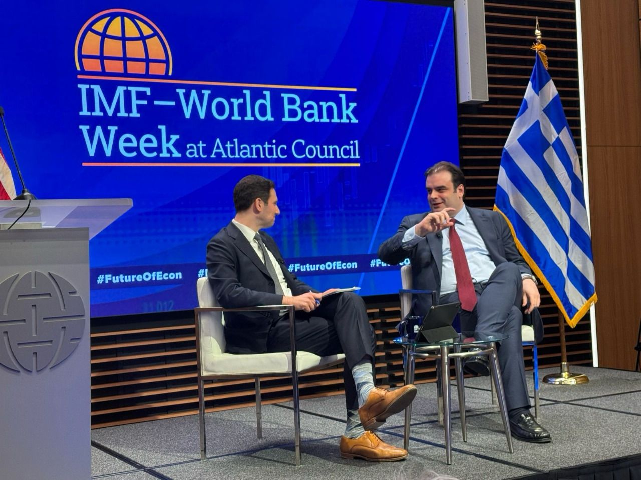 Ο Υπουργός Εθνικής Οικονομίας και Οικονομικών Κυριάκος Πιερρακάκης στο Foreign Policy Solutions Summit Ο Υπουργός Εθνικής Οικονομίας και Οικονομικών Κυριάκος Πιερρακάκης στο Foreign Policy Solutions Summit και στο Atlantic Council στο πλαίσιο των Εαρινών Συνεδριάσεων του ΔΝΤ στην Ουάσιγκτον