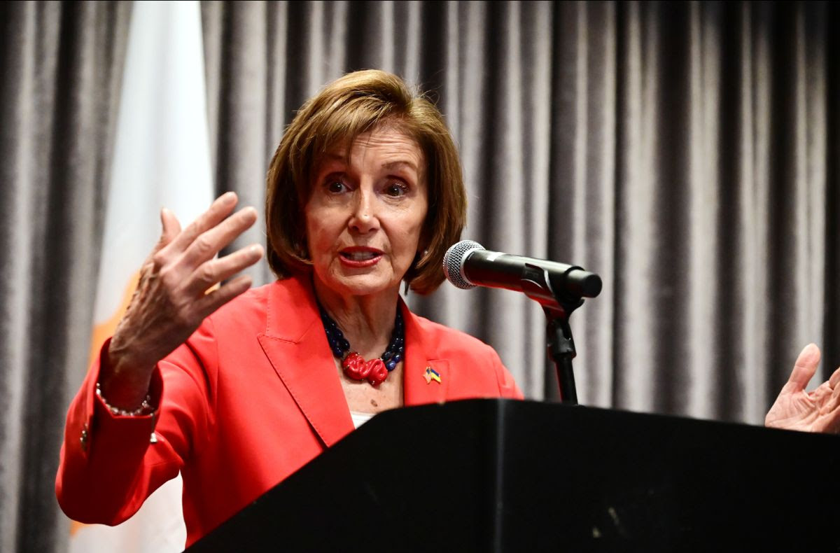Speaker Emerita Pelosi addresses our group