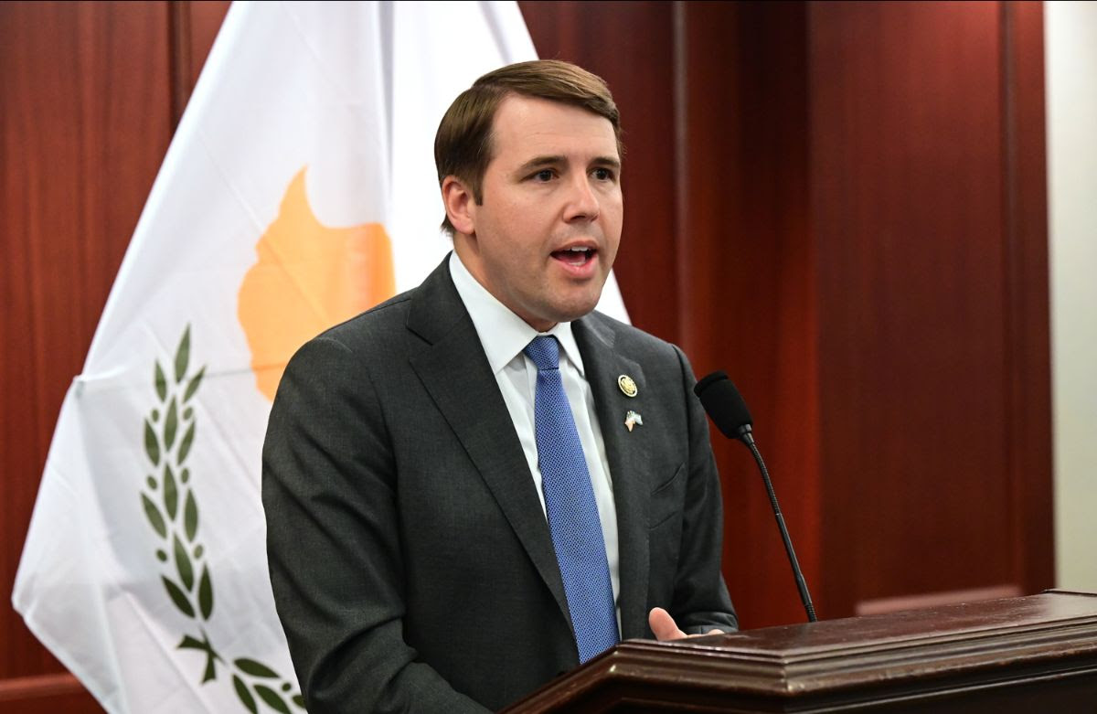 Congressman Chris Pappas, a candidate for the US Senate, addresses our group