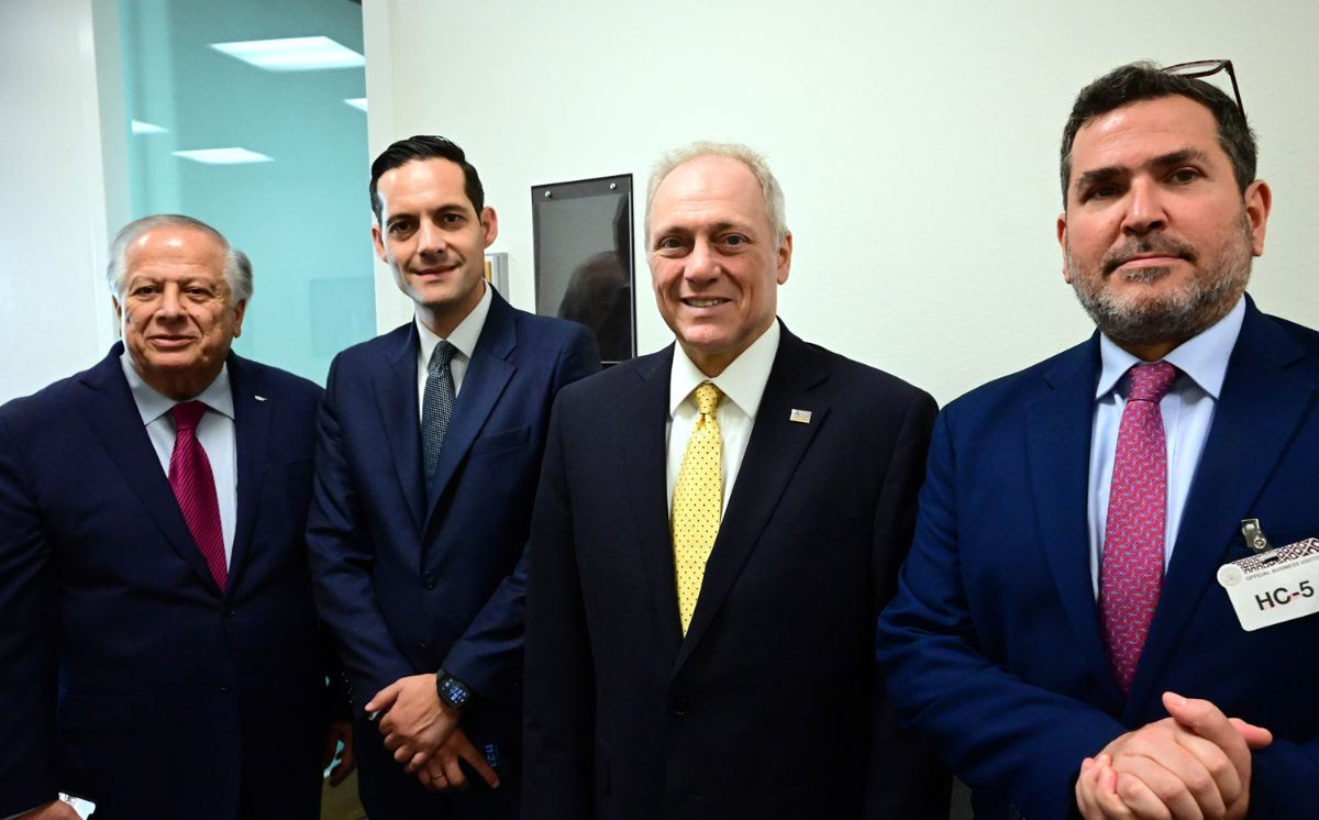 Leader Scalise with Philip Christopher, Cyprus Spokesman Letymbiotis and Ambassador Savva
