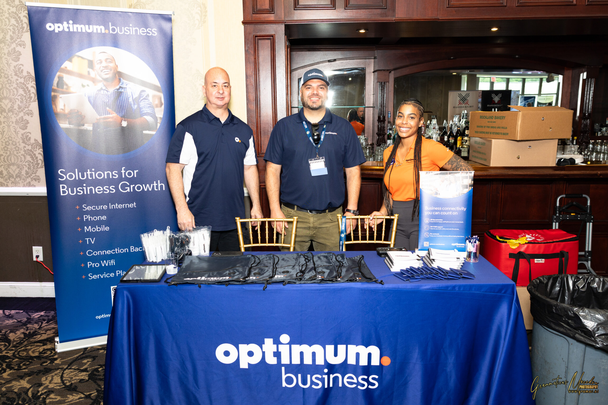 Attendees networking at the 34th Annual Hermes Expo in Old Bridge, New Jersey, celebrating Greek-American business and culture.