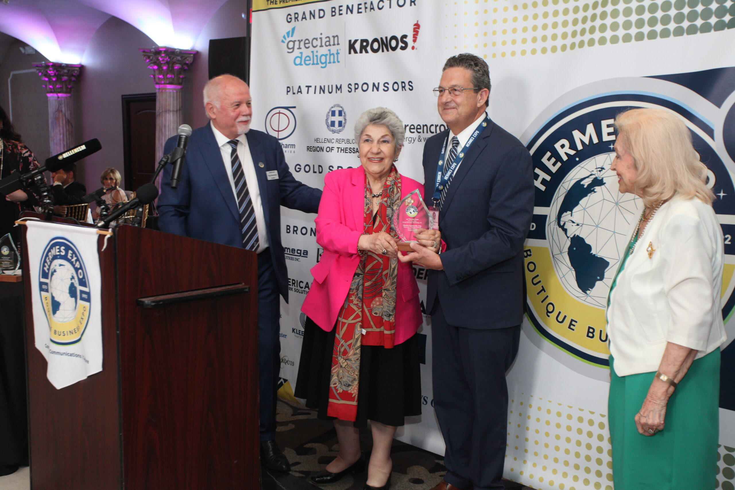 Honorees recognized for leadership and community service at the Hermes Expo Awards Ceremony.