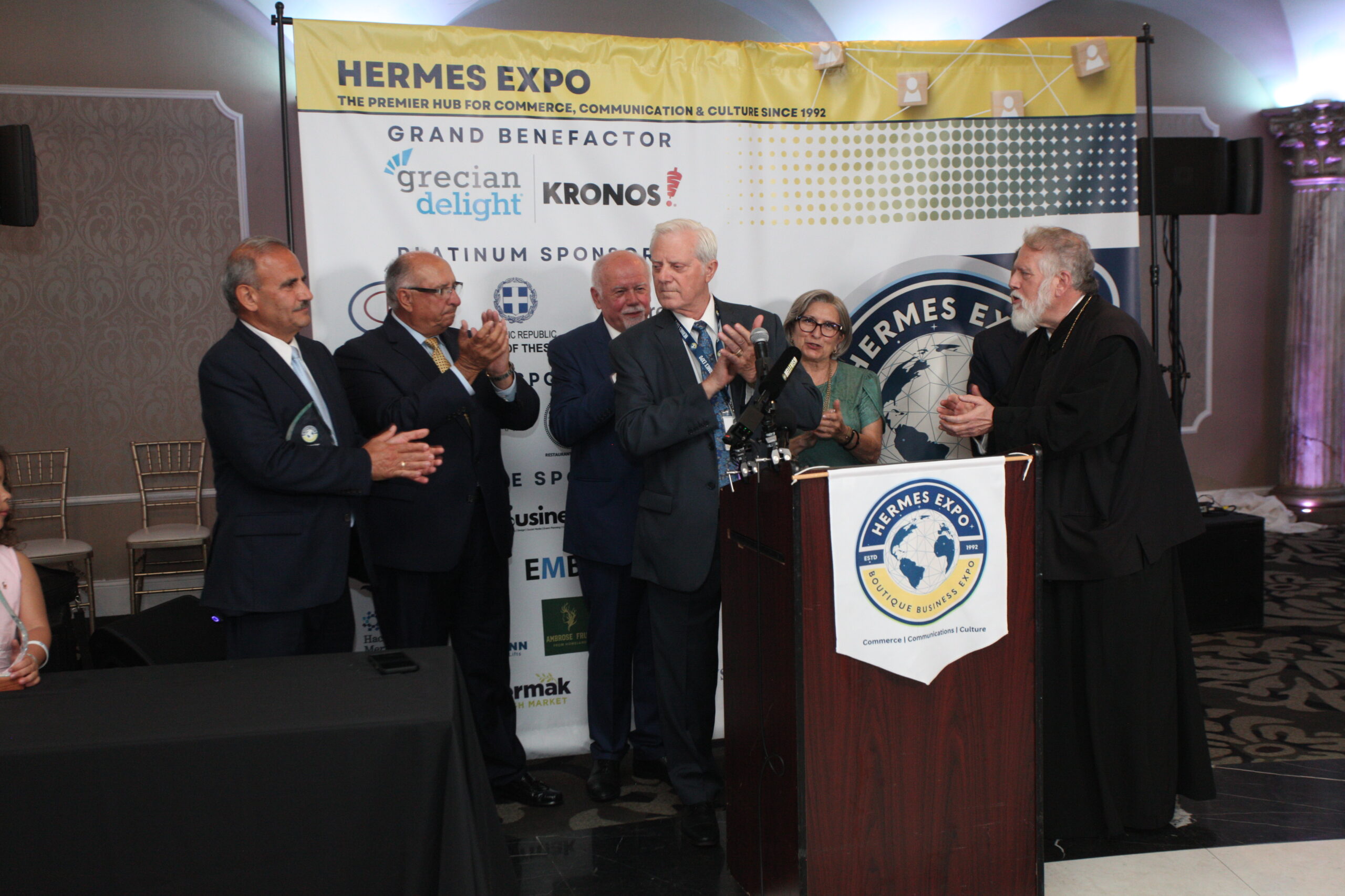 Honorees recognized for leadership and community service at the Hermes Expo Awards Ceremony.