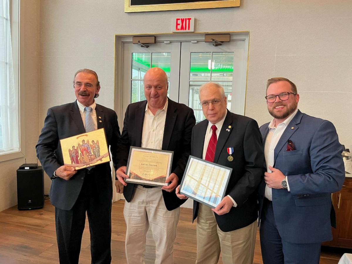Supreme President E. Chris Kaitson Makes First Chapter Visitation, Awards AHEPA Heroes Medals