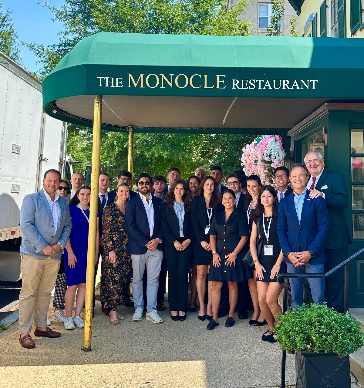 Students at The Monocle Restaurant