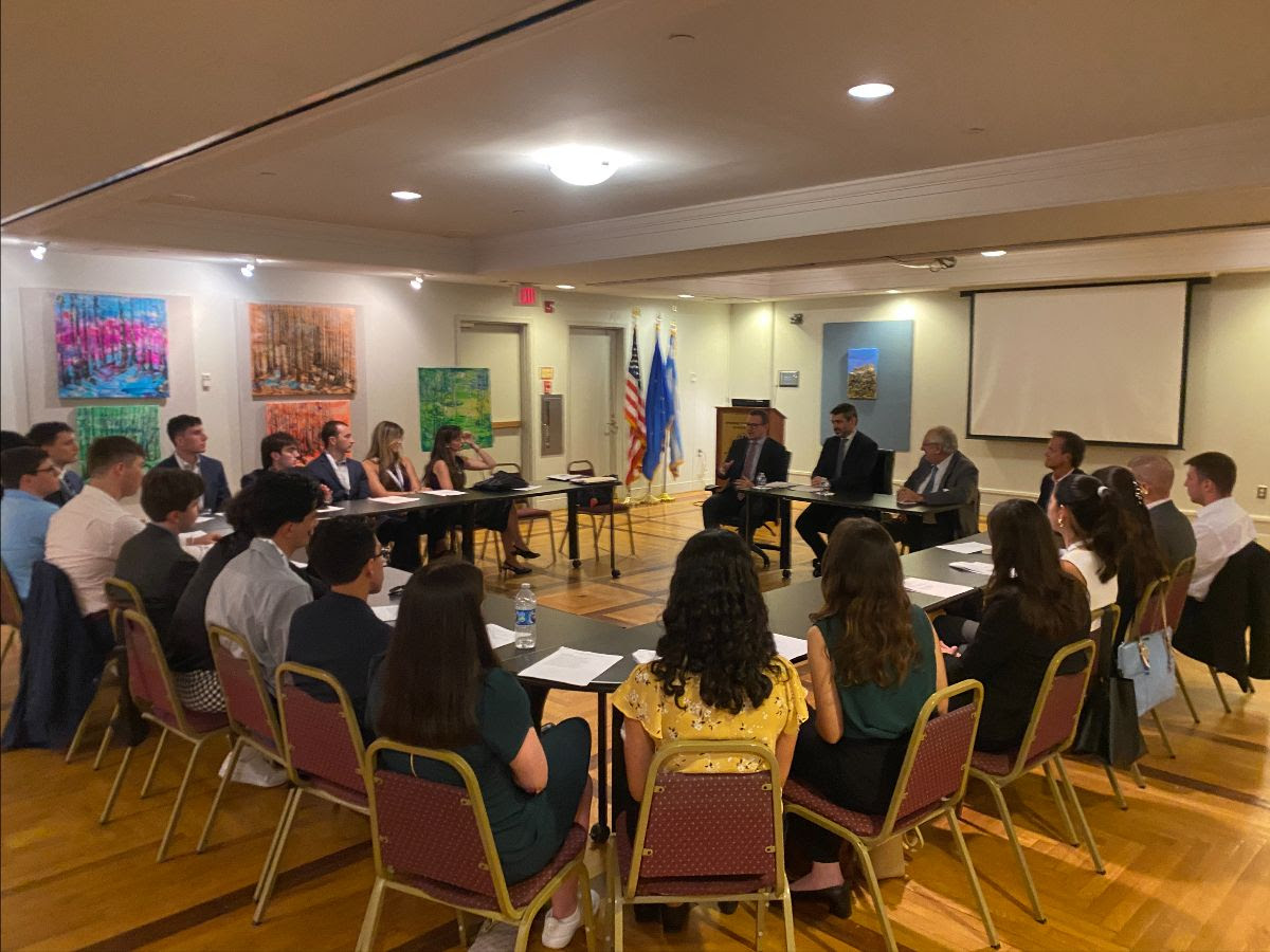 Students at the Embassy of Greece