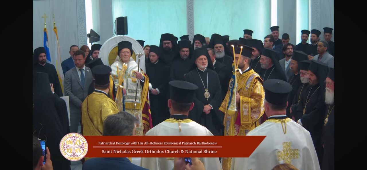 Ecumenical Patriarch Bartholomew Visits St. Nicholas Shrine – Faith, Hope, and Global Unity Ecumenical Patriarch Bartholomew at St. Nicholas Shrine during doxology service