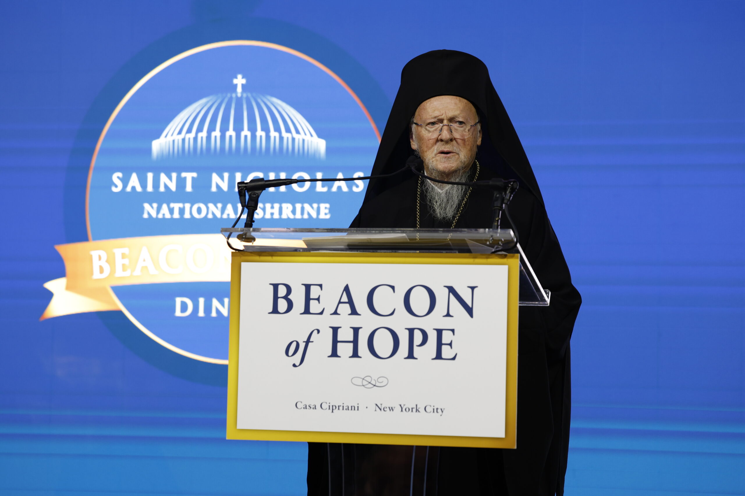 His All-Holiness Ecumenical Patriarch Bartholomew. Photo by Archons/Orthodox Observer/J. Mindala
