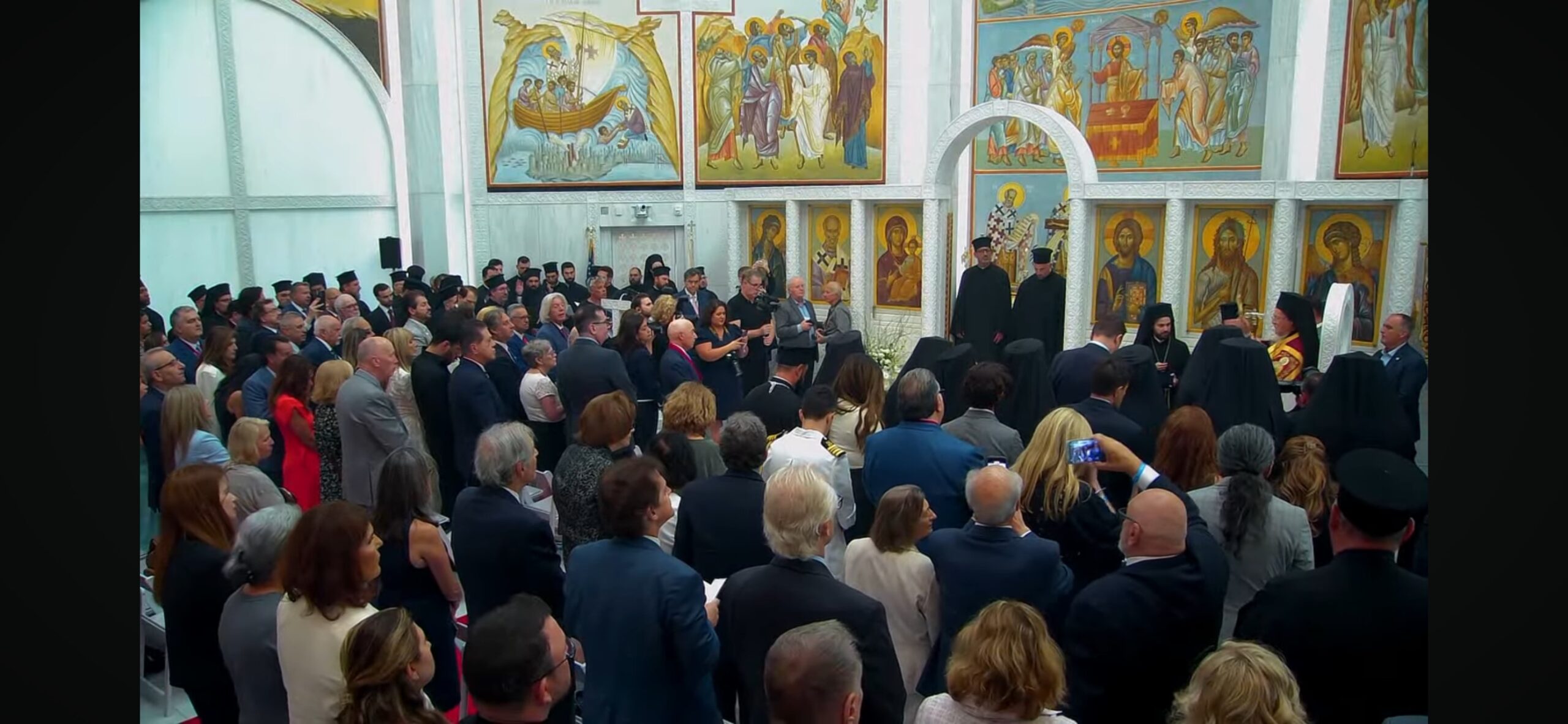 Ecumenical Patriarch Bartholomew at St. Nicholas Shrine during doxology service
