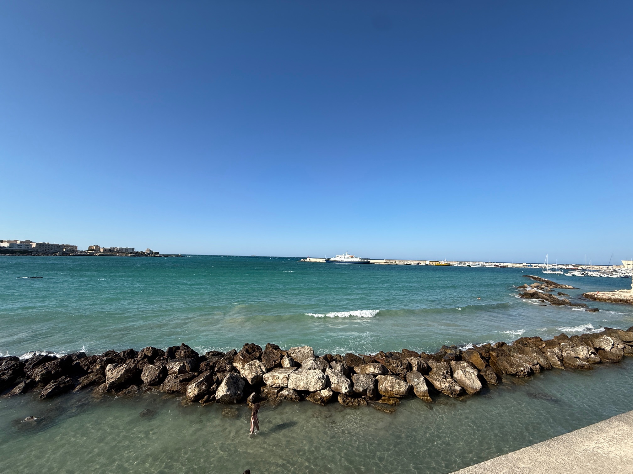 View of Adriatic sea from Santa Marea bar