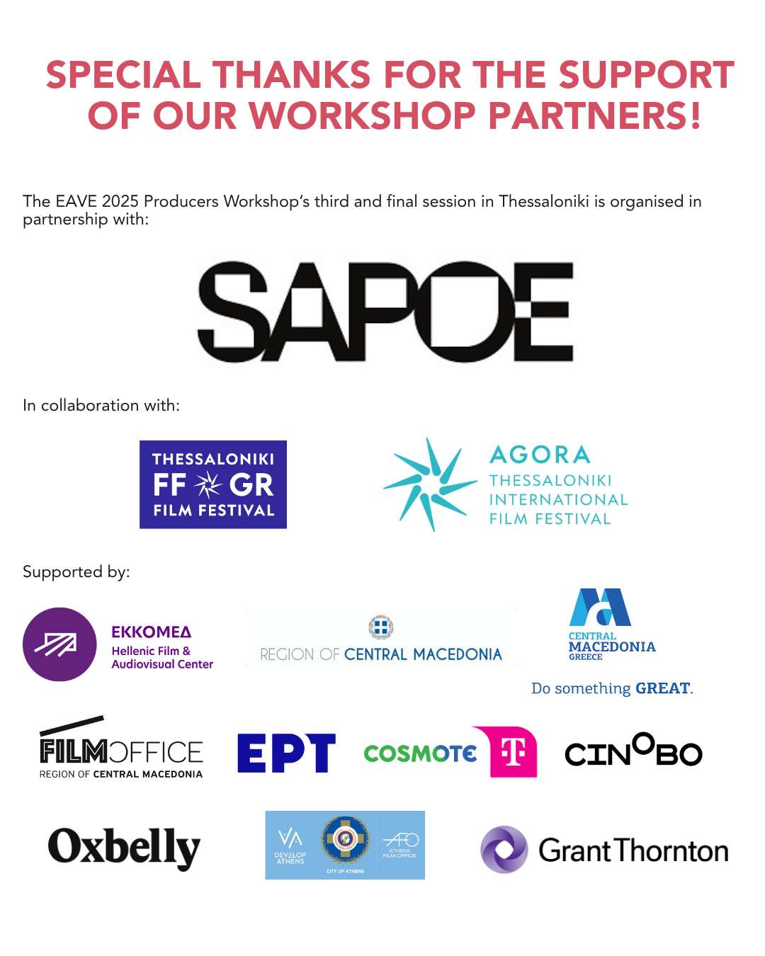 EAVE Producers Workshop 2025