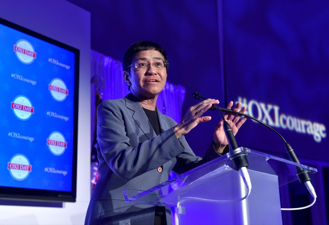 Maria Ressa at the 2019 OXI Courage Awards