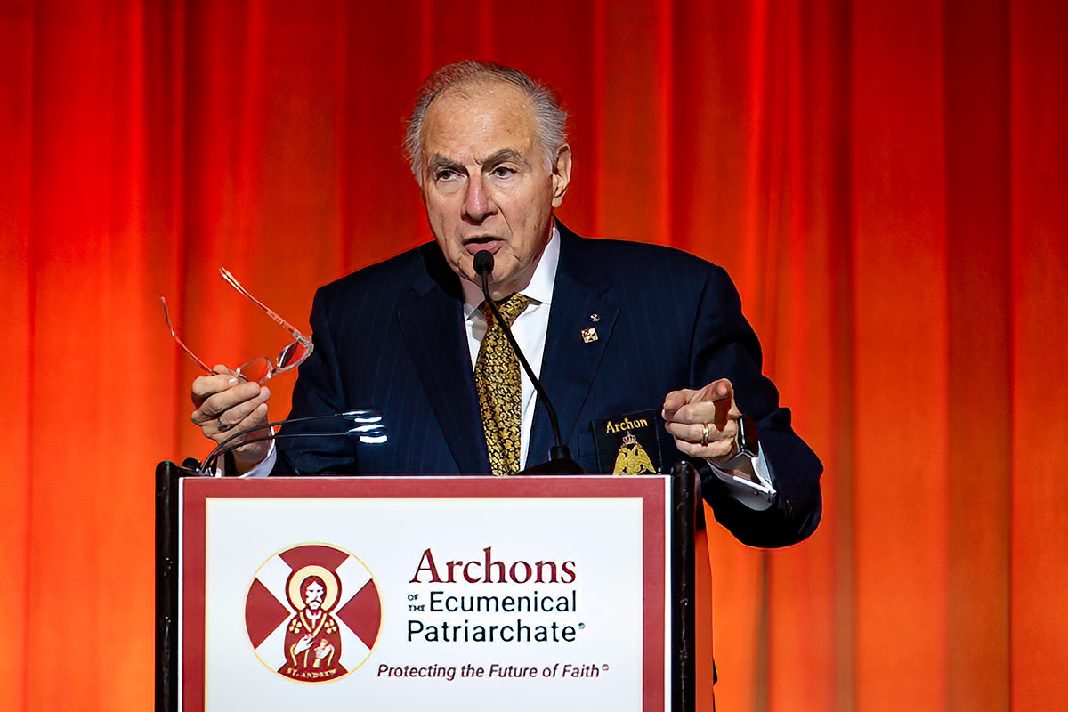 National Commander Dr. Limberakis highlights the works of the Archons.