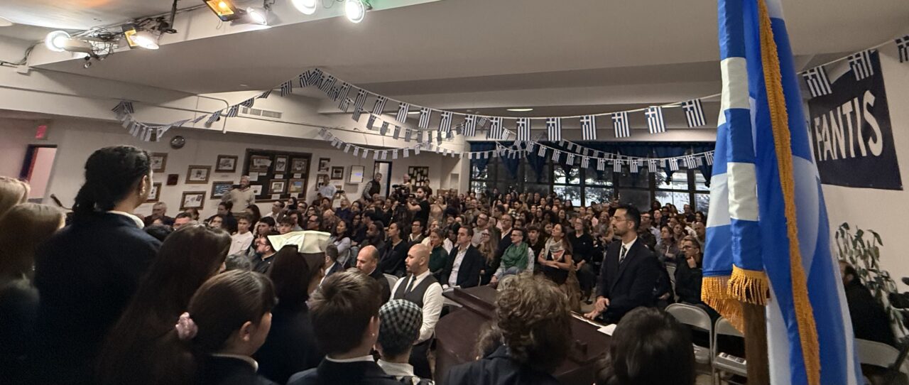 A. Fantis students commemorate OXI Day in Brooklyn Heights