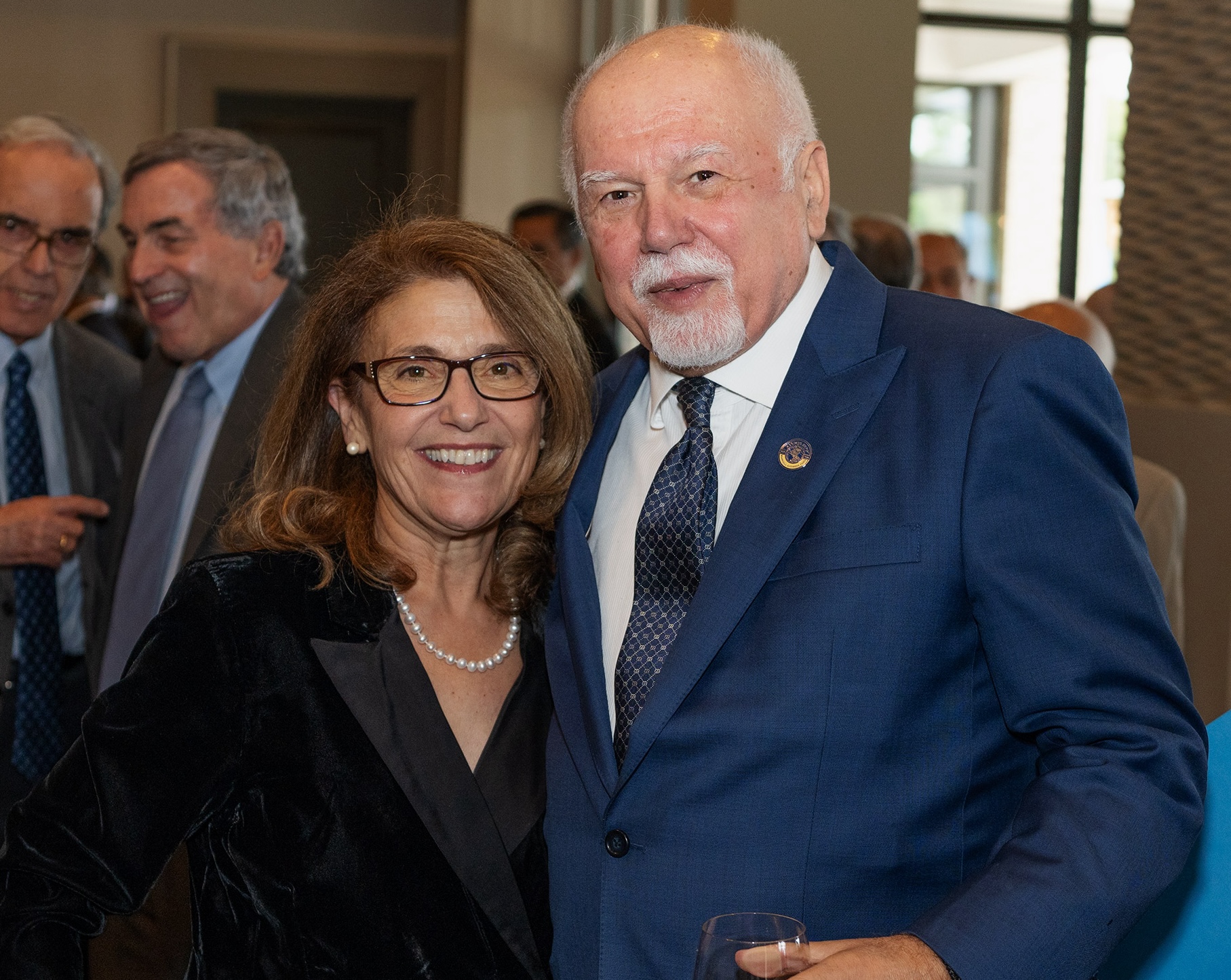 Vice Chair Ergini Batistatou-Martinish with Paul Kotrotsios, founder of the Hellenic News of America