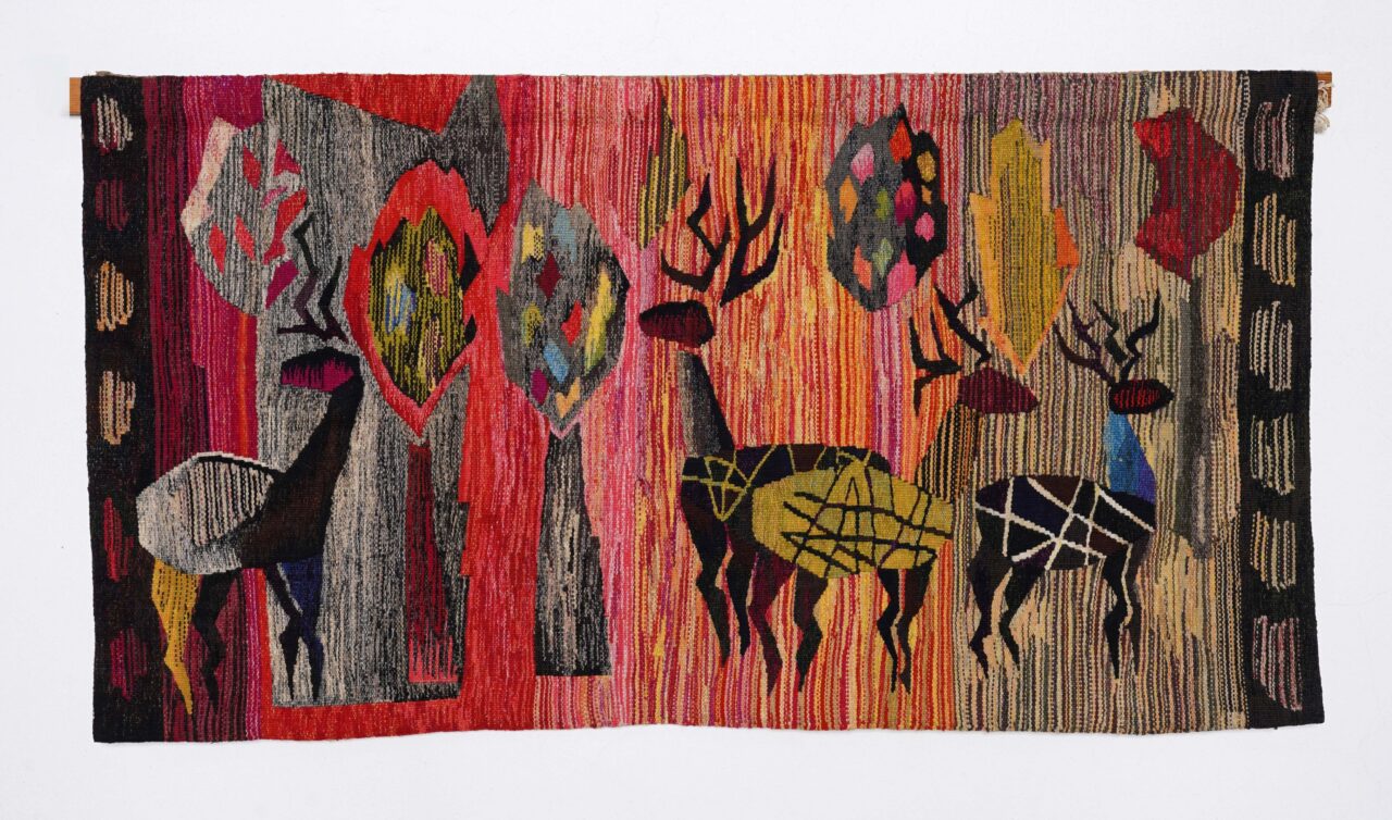 Zιζή Μακρή, Ελάφια, 1970-1975, 95Χ175, Ταπισσερί