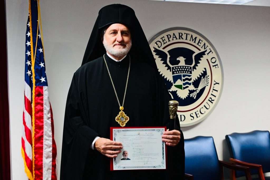 Abp. Elpidophoros becomes naturalized U.S. citizen