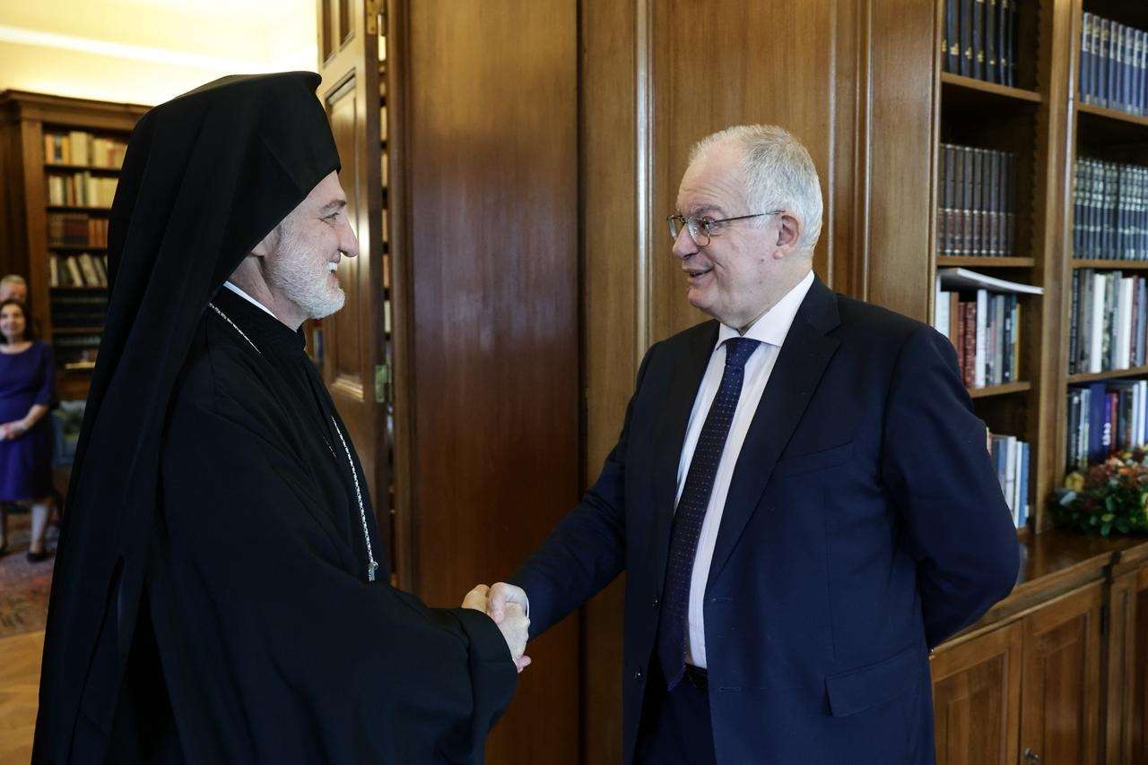 Abp. Elpidophoros meets Greek President, Prime Minister, and Archbishop of Athens