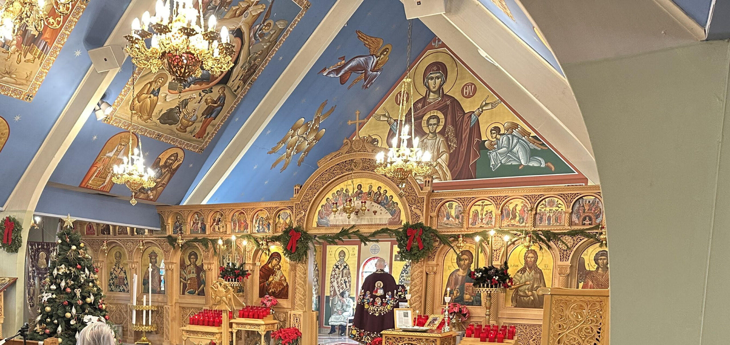Altar and Platytera (Mary and Christ over the altar), Christmas 2025.