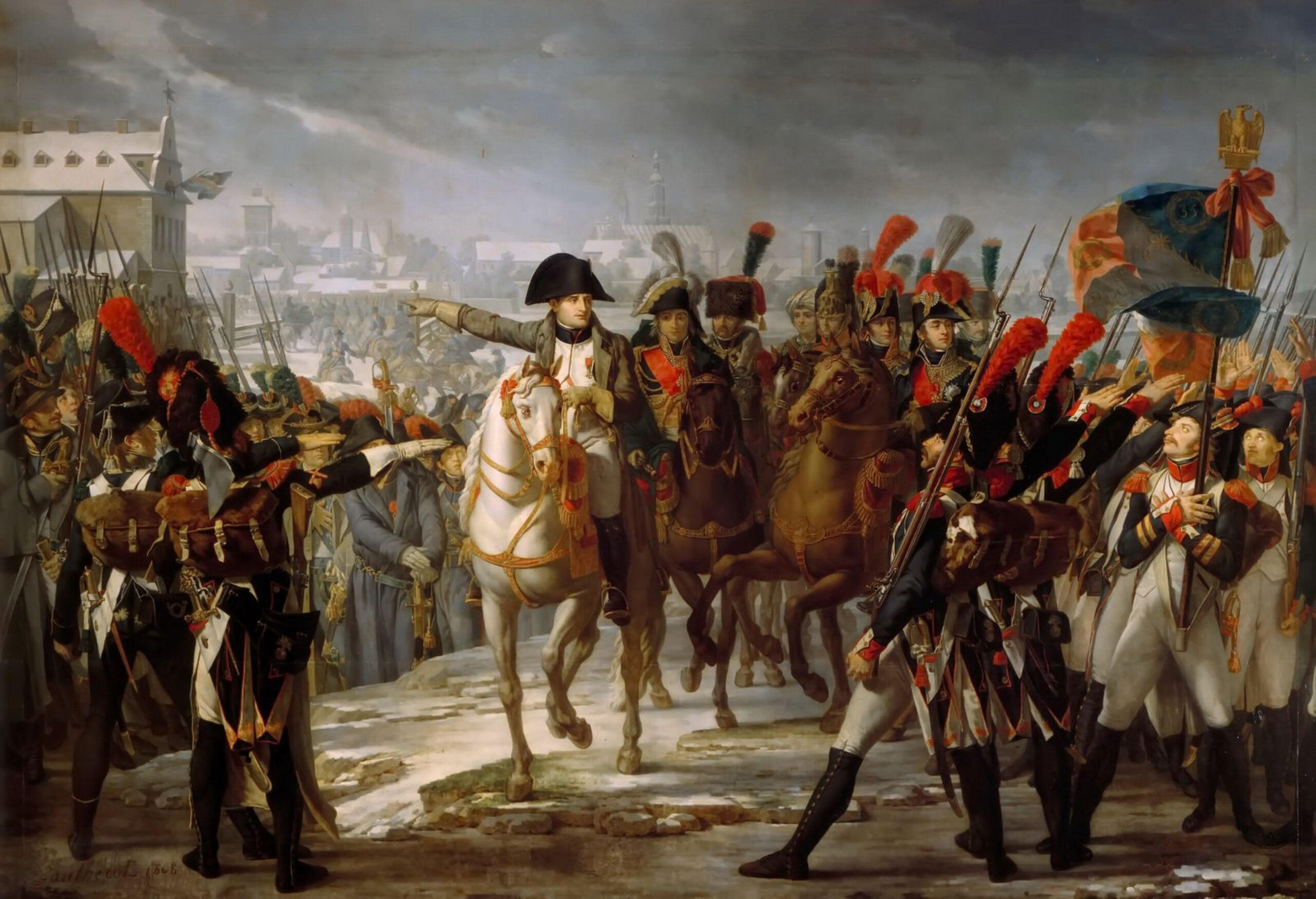 Napoleon addressing his troops at Augsburg, Germany 10