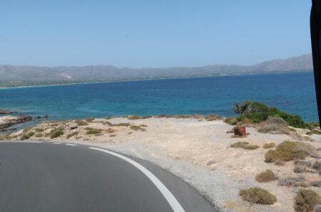 View of Elafonuisos from the shore of Pounta port