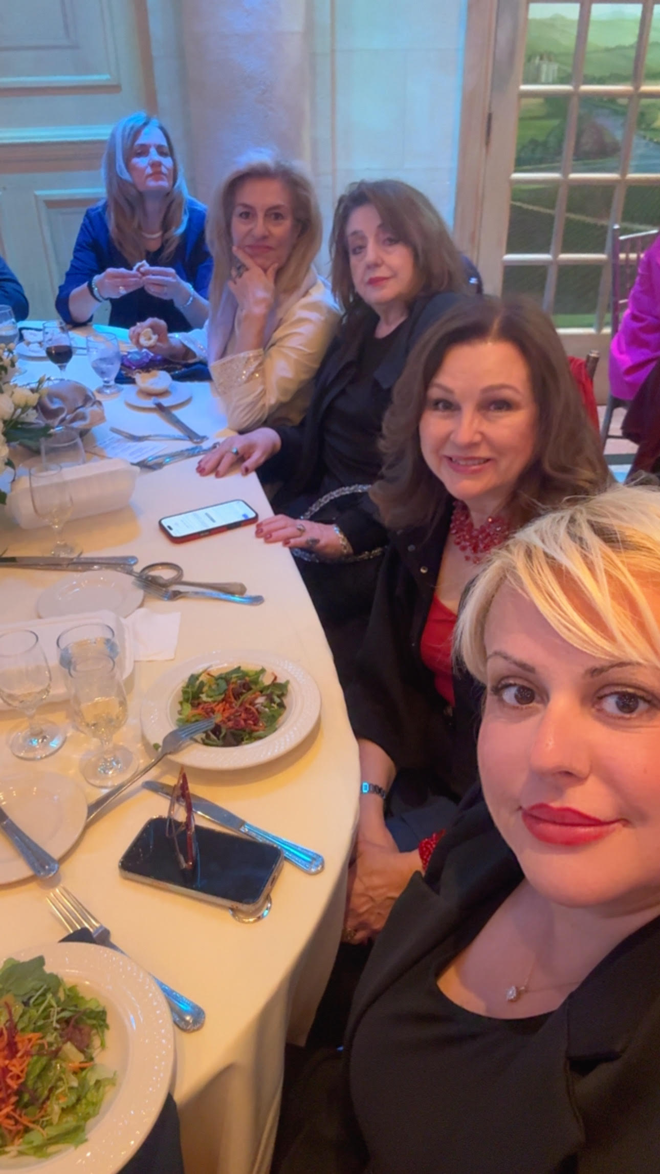 Members of the Federation of Hellenic Societies Avgi Atmatzidou, Phylis Tsagdis, Athena Lazaridou and Christina Kostakis.