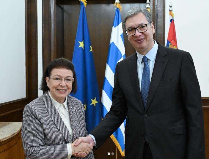 Σερβία: Συνάντηση της Λ. Μενδώνη με τον Αλ. Βούτσιτς – Επίσημη τελετή υποδοχής επτά εμβληματικών κειμηλίων από την Ιερά Μονή Χιλανδαρίου του Αγ. Όρους Συνάντηση της Λ. Μενδώνη με τον Αλ. Βούτσιτς
