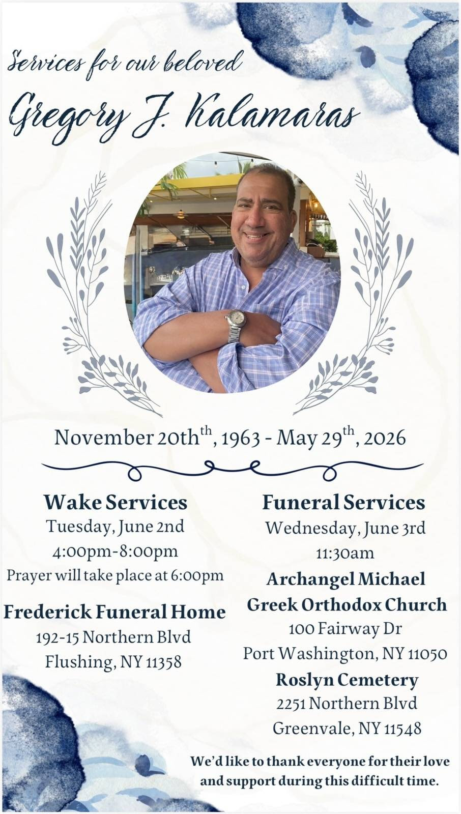 In Loving Memory of Gregory J. Kalamaras