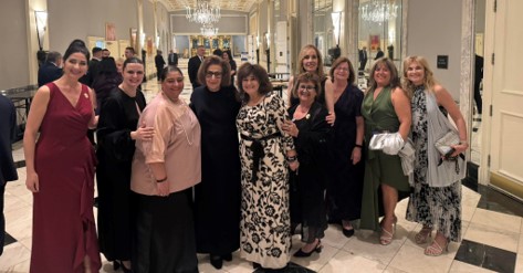 DOP Grand Governor Lainie Damaskos-Christou, Maids of Athena Grand President Stephanie Owens, DOP Grand Treasurer Effie Kirkiles, Leadership100 Executive Director & DOP Spirit of Penelope Honoree Paulette Poulos, DOP Maids of Athena Grand Advisor Helen McClure, DOP Grand Governor Kathy Keyser, DOP Past Grand President Margaret Dritsas, DOP Grand Vice President Gretchen Holtsinger, DOP Grand Governor Roula Maginas Koumoutsidis, and DOP Grand Governor Christina Vlahopoulos.
